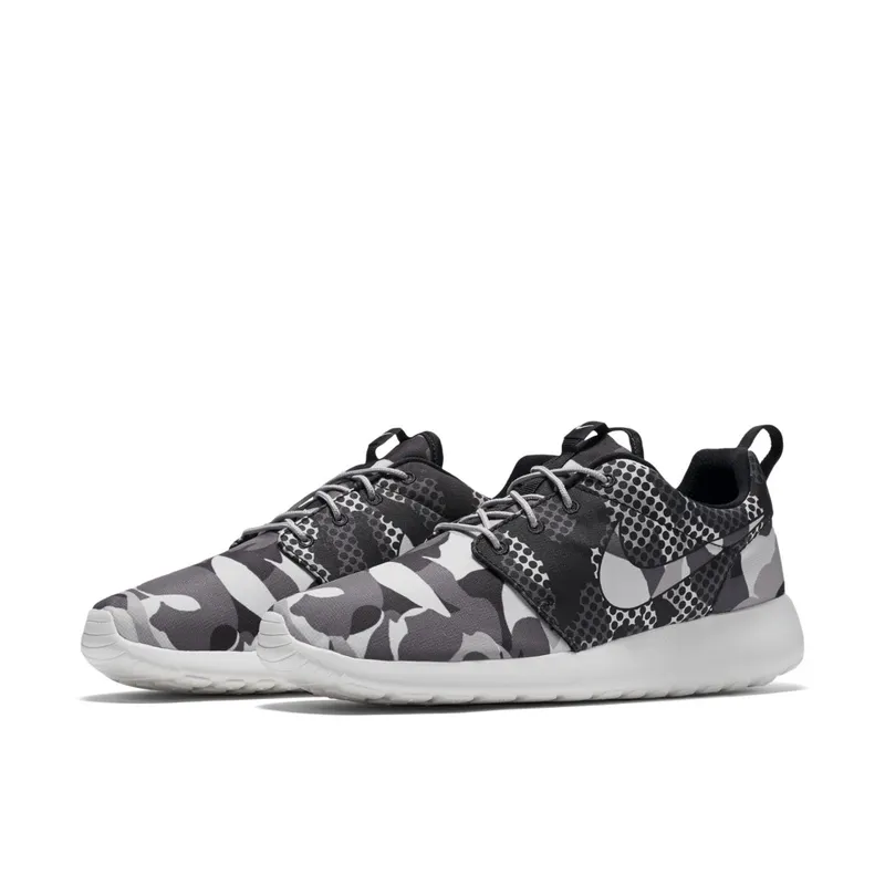 Nike Roshe One Print Camo White Black White/Black-Dark Grey-Wolf Grey (655206-100)