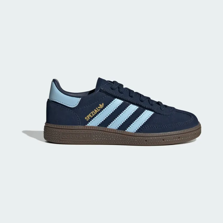 adidas Handball Spezial Comfort Closure Elastic Lace Shoes Kids “Collegiate Navy / Clear Sky / Gum” (JQ6380)