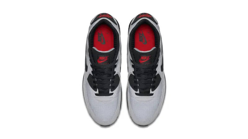Nike Air Max 90 Wolf Grey Black Red Wolf Grey/Black-Black-University Red (537384-049)