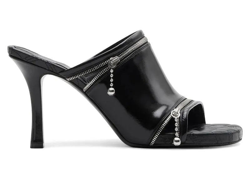 Burberry Peep 85mm Leather Sandals Black (8080259)
