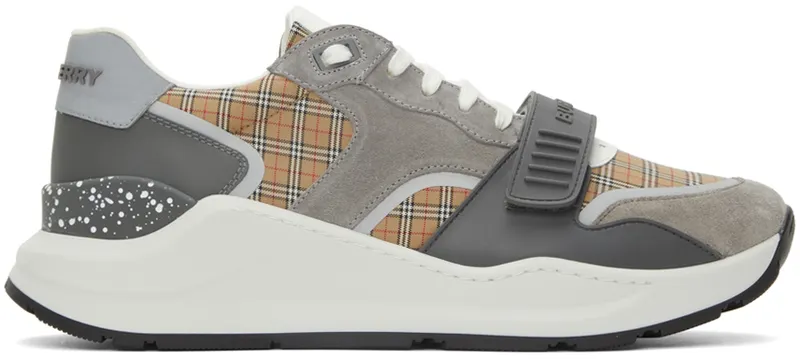 Burberry Suede & Leather Check Low (8045295)