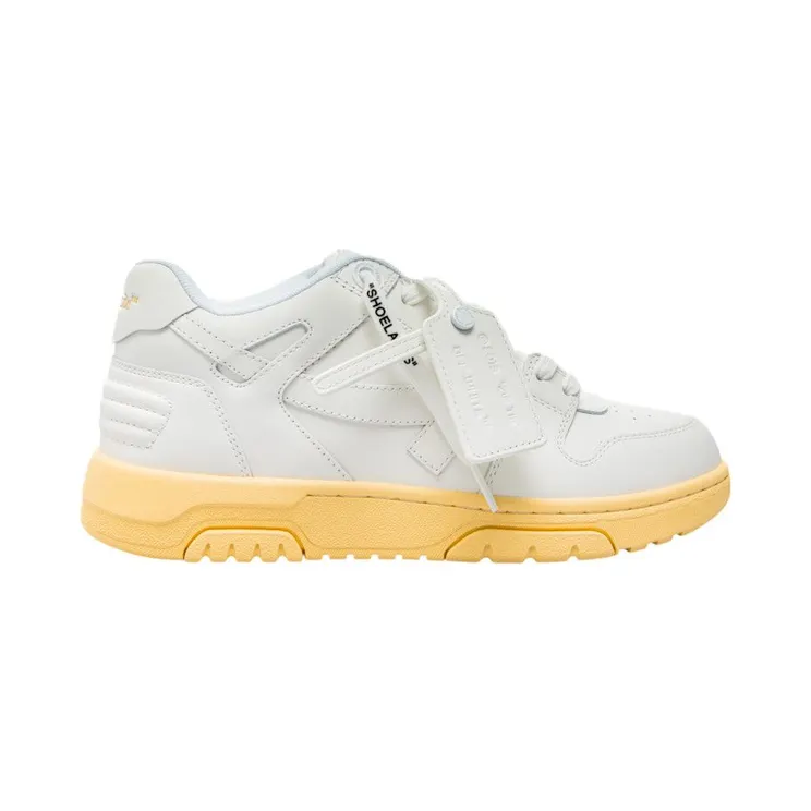 OFF-WHITE Out Of Office OOO Low Tops White Yellow (OMIA189F23LEA0010101)