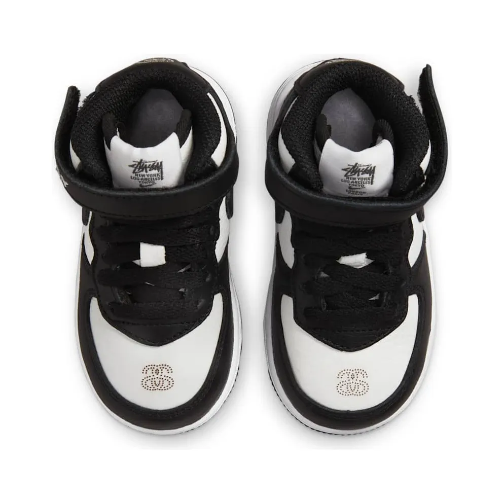 Nike x Stüssy Force 1 Mid Baby/Toddler Black (DN4160-002)