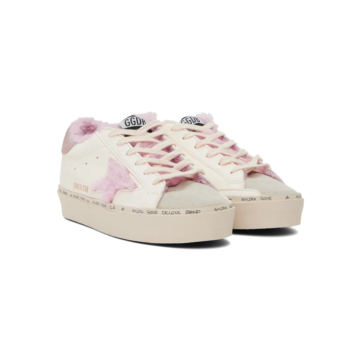 Golden Goose White & Pink Hi Star Low-Top Sneakers (GWF00372.F003269.81793) (4)