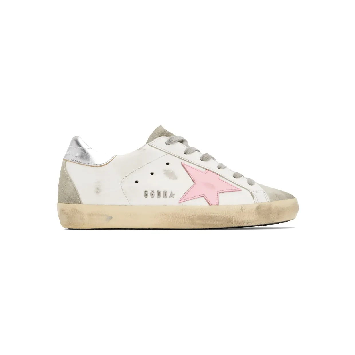 Golden Goose White & Grey Super-Star Classic Sneakers (GWF00102.F002435.81482)