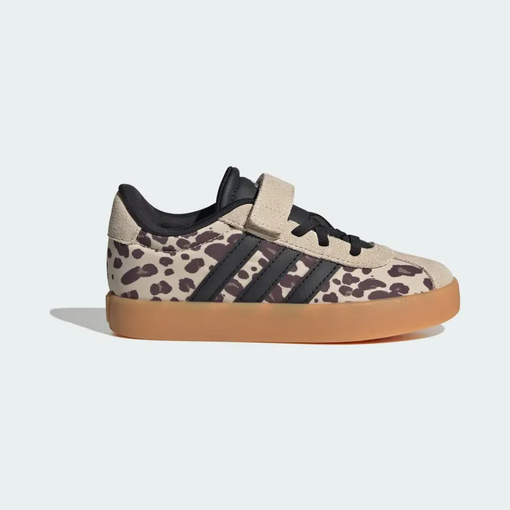 adidas VL Court 3.0 Shoes Children “Crystal Linen / Core Black / Khaki Six” (KH8704)