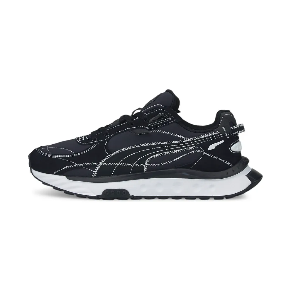Women’s PUMA Wild Rider Embroidered Black/White (383698-02)