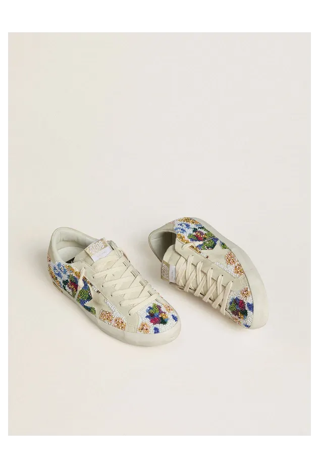 Golden Goose Super-Star With Multicolored Beads And Beige Suede Star (GWF00101.F007964.15290) (2)