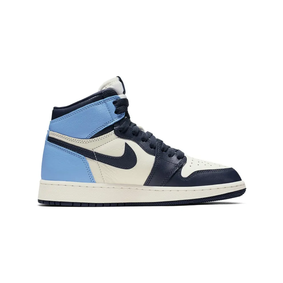 Jordan 1 Retro High Obsidian UNC (GS) Sail/Obsidian-University Blue (575441-140)