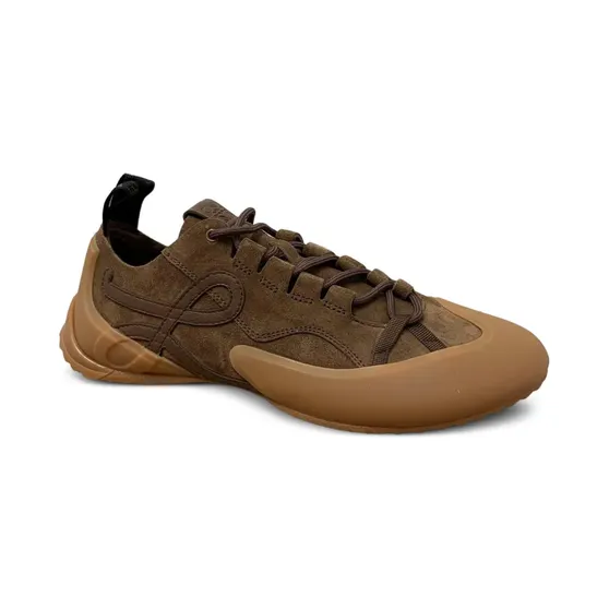 Loewe Grip lace-up suede “Brown” (LGRP282X04)