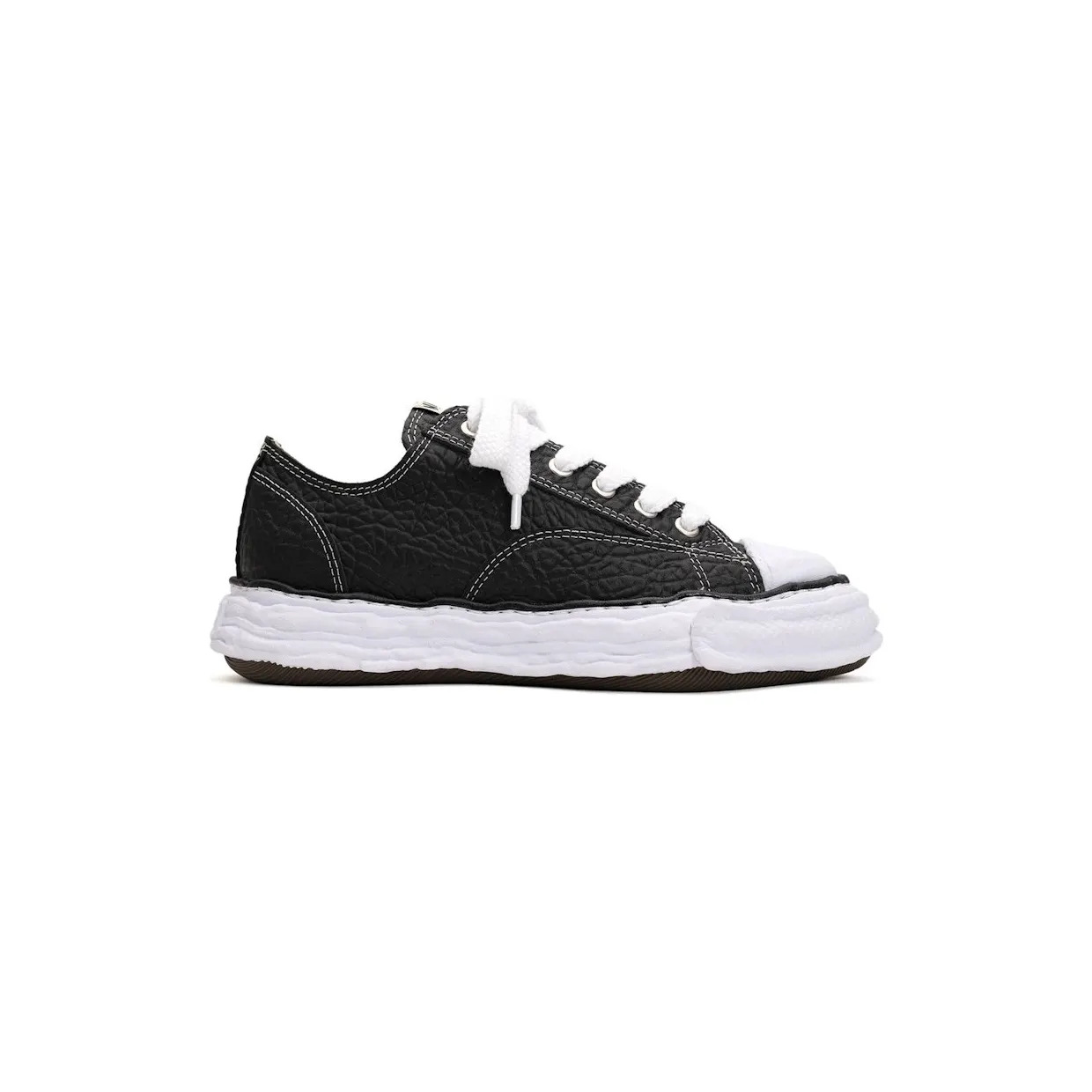 Maison Mihara Yasuhiro Peterson 23 OG Sole Monster Leather Low Black White (A15FW723-BLK)