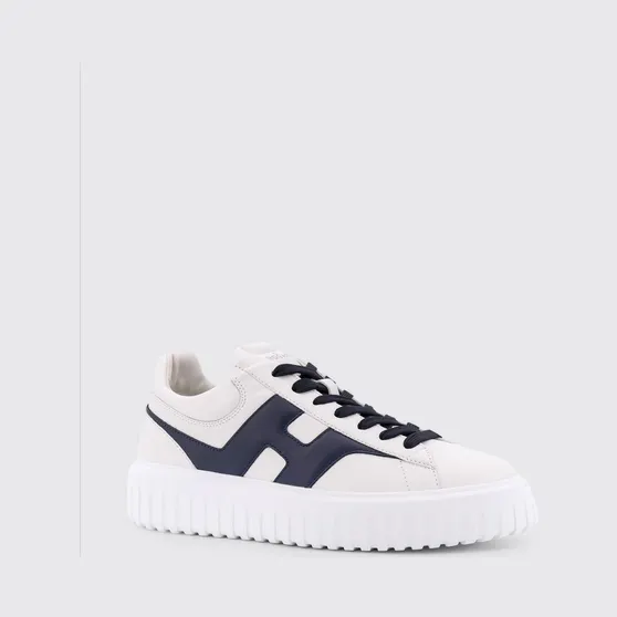 Hogan H-Stripes Leather Sneakers White (HXM6450FE91QZB11G1)
