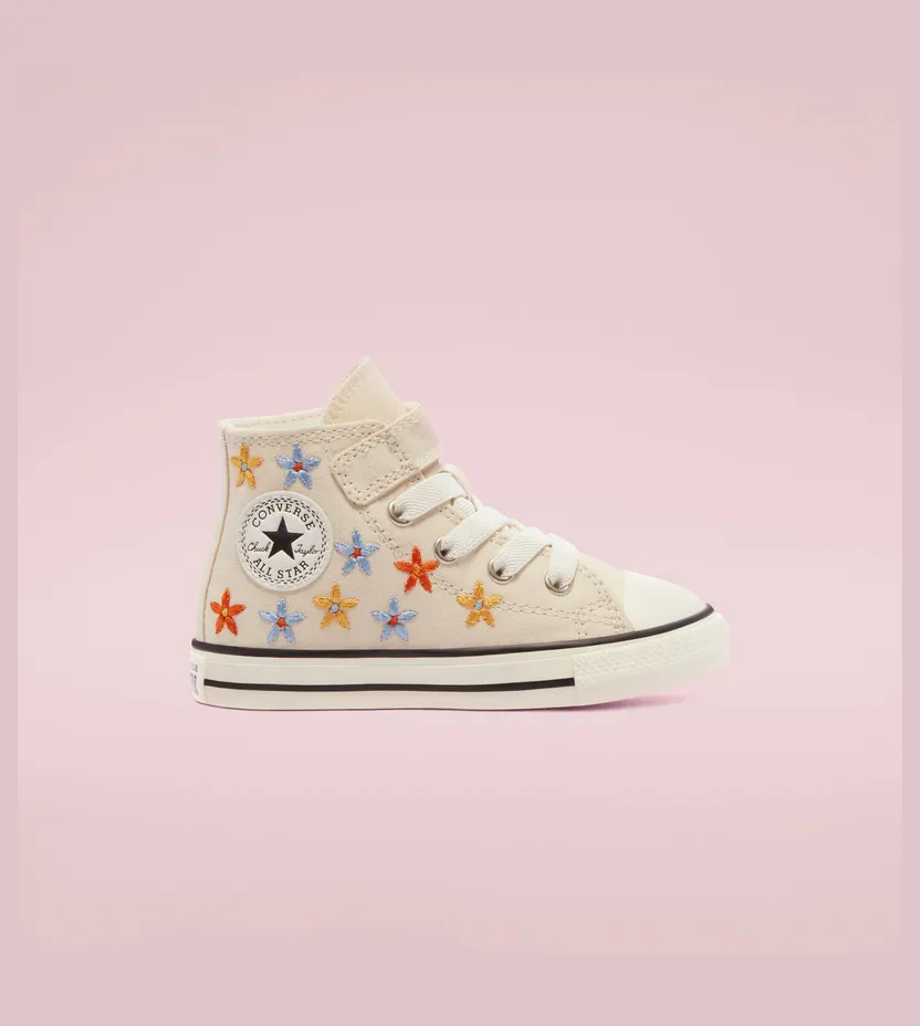 Converse Spring Flowers Easy-On EVA Platform Chuck Taylor All Star High Top Natural Ivory/multi/black (771137C)