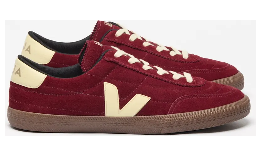 Veja Panenka Quilted Suede Sneakers with Contrast Logo Red (FU0320897)