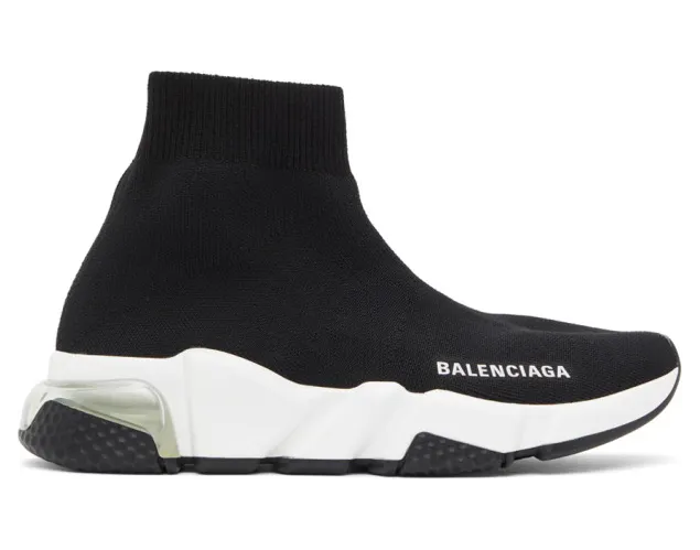 Balenciaga Black Clear Sole Speed Sneakers (607543 W2DB6)