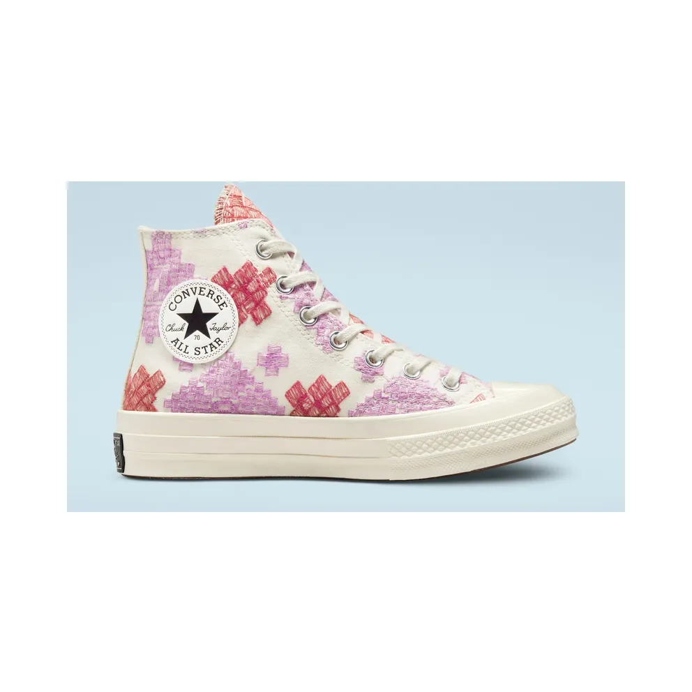 Converse Chuck 70 mit leuchtender Stickerei Egret/Beyond Pink/Soft Red (A02183C)
