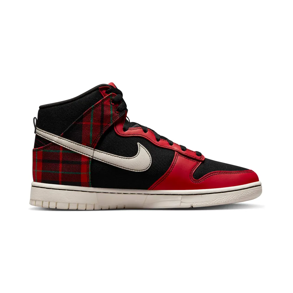 Nike Dunk High “Plaid – Black/Red” (DV0826-001)