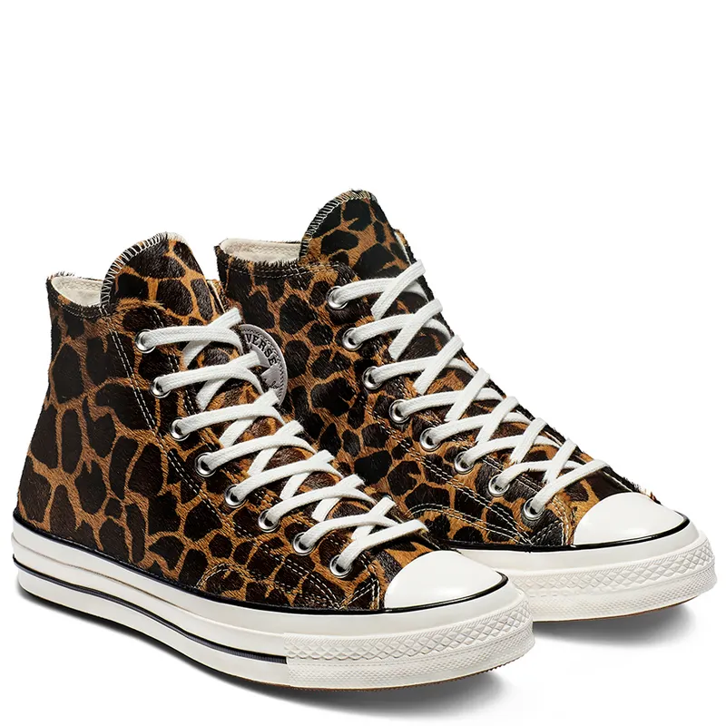 Converse Chuck Taylor All-Star 70s Hi Pony Hair Cheetah Brown/Tan-Egret (164590C)