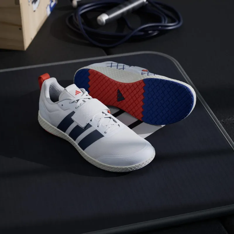 Adidas The Total Gewichthefschoenen Cloud White / Dark Blue / Royal Blue (JP9868)