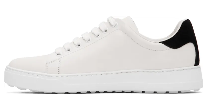 Salvatore Ferragamo White Gancini Number Sneakers (747213 020489004) (3)