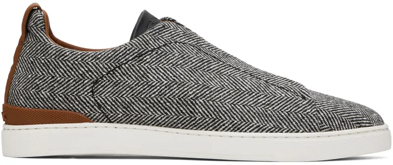 ZEGNA White & Navy Triple Stitch (LHTBA-S5346Z)