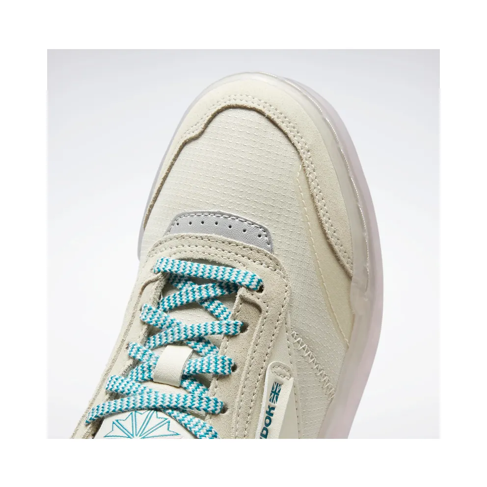 Reebok Club C Legacy Shoes Alabaster / Seaport Teal / Pink Glow