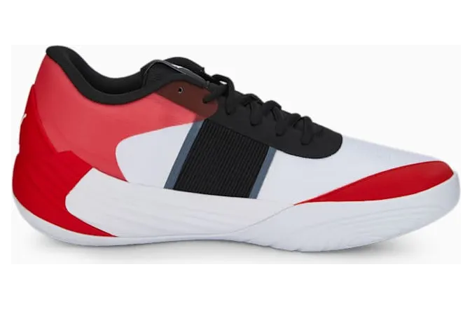 Puma Fusion Nitro Team basketbalschoenen Wit/Rood (377035-02)