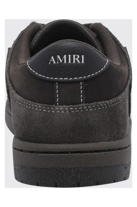 Amiri Skel Low-Top Calfskin Sneakers with Perforated Toe and Printed Logo Brown (AMSNSN1075BROWN) (2)