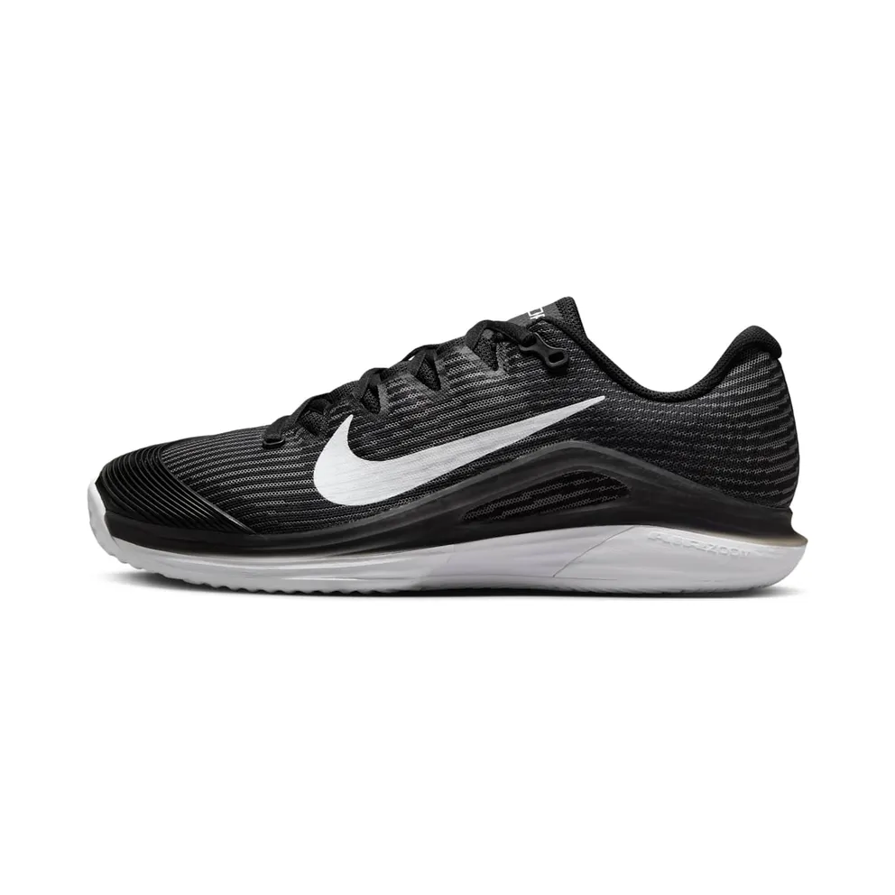 Nike Court Vapor 12 Clay Black Dark Smoke Grey White (HQ6027-001)