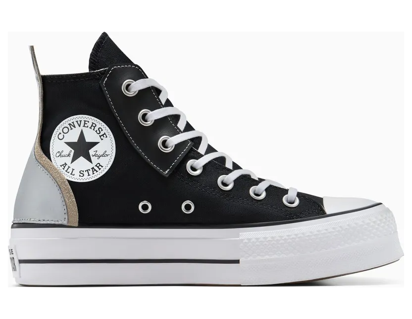Converse Chuck Taylor All Star Lift Platform Metallic Black Patchworks (A07915C)