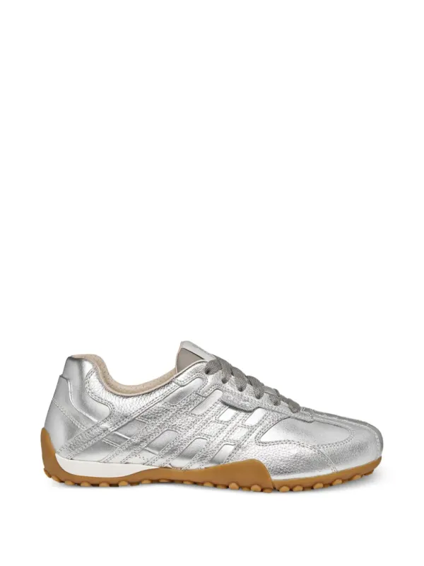 Geox Snake with metallic afwerking and vlakken – Silver (D65B0A0BNCR)