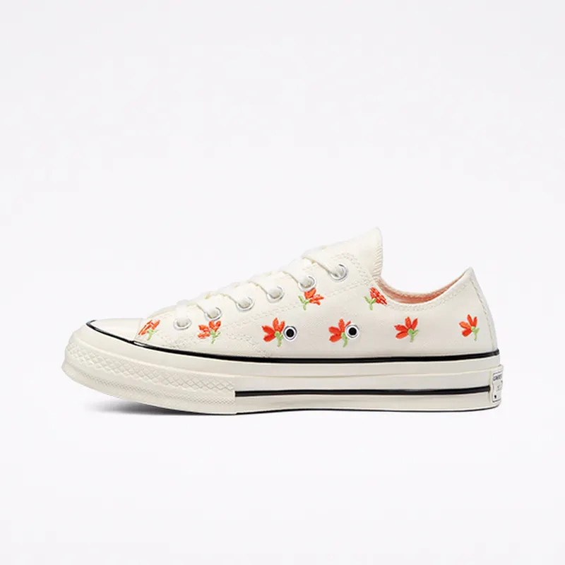 Converse Floral Print Chuck 70 Low Top Egret/bright Poppy/Black (570916C)