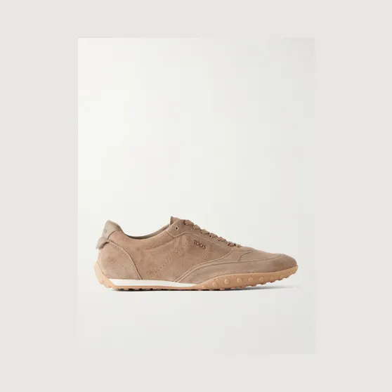 Tod’s Panelled Leather-Trimmed Suede Sneakers Taupe (XXM13M0KO30VNW)