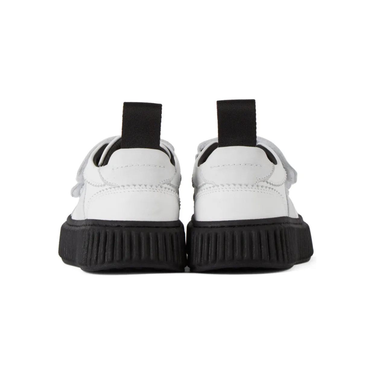 MM6 Maison Margiela Kids White Velcro Low Sneakers (68976) (2)