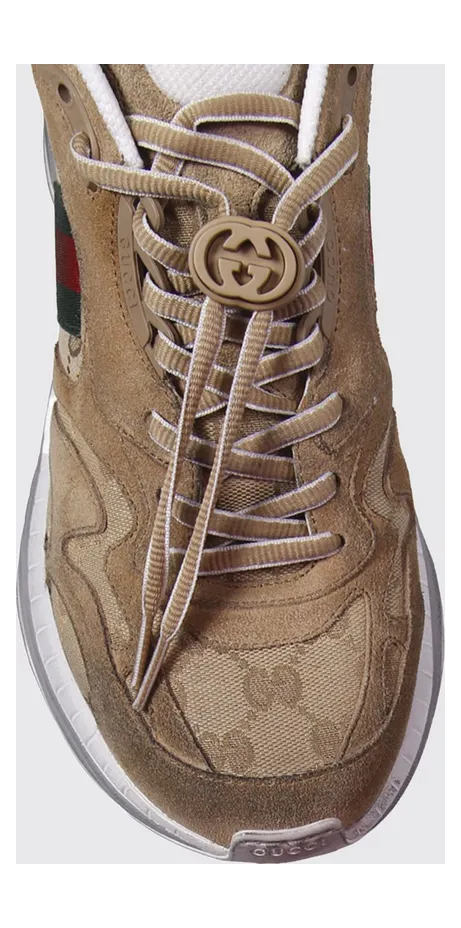 Gucci 2.0 Sneakers in Suede and GG Jacquard Canvas Multicolor (853709AAF572942) (3)