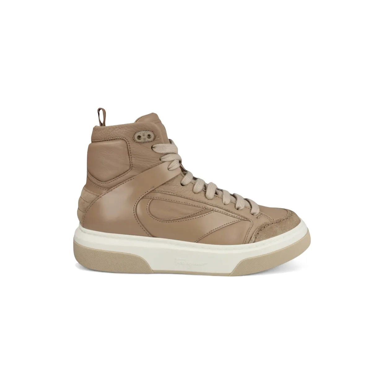 Ferragamo Cassio Leather High Top Bone (021270-762717-M)