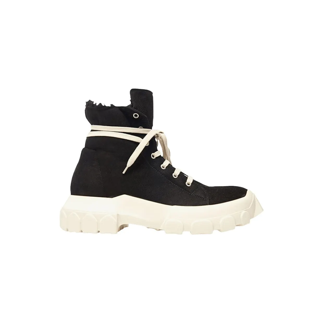 Rick Owens Shearling High Black 2019 (RU19F4897 LSHW 9091)