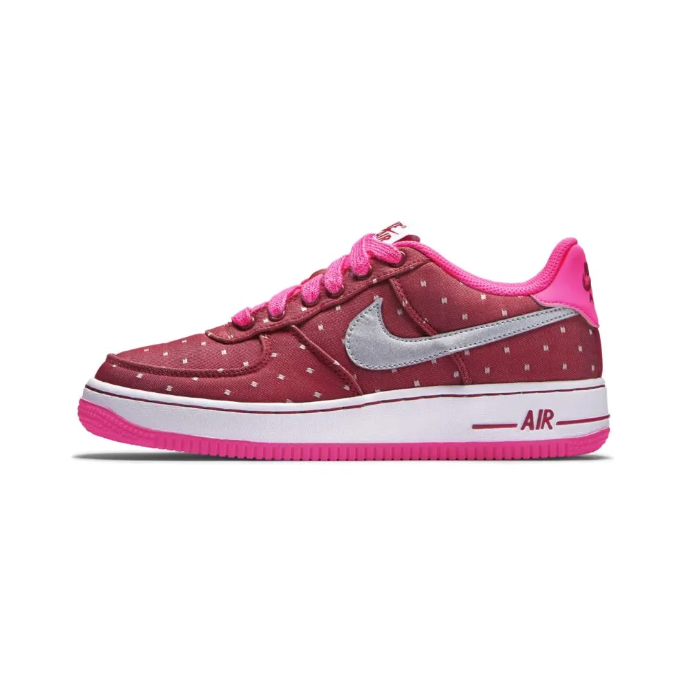 Nike Air Force 1 Dark Red (GS) Dark Red/Metallic Silver-Pink Power-White (314219-603)