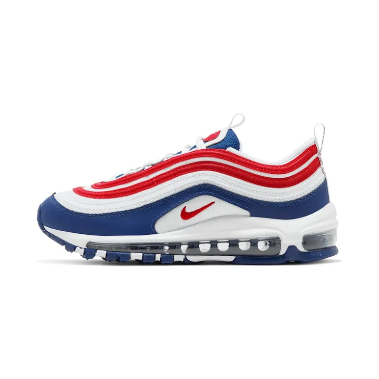 Nike Air Max 97 GS ‘USA’ White/Obsidian/University Red (CW5856-100)