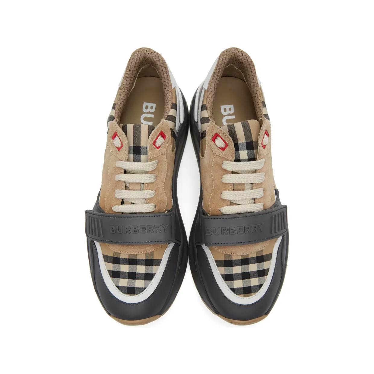Burberry Beige Check Ramsay Sneakers (8031098) (5)