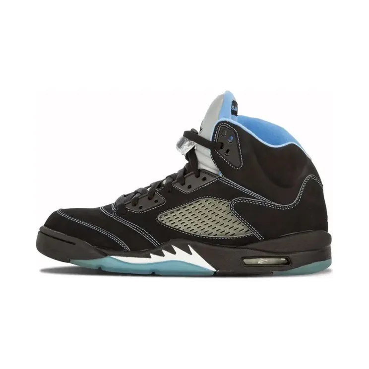 Air Jordan 5 Black University Blue: blauwe heat