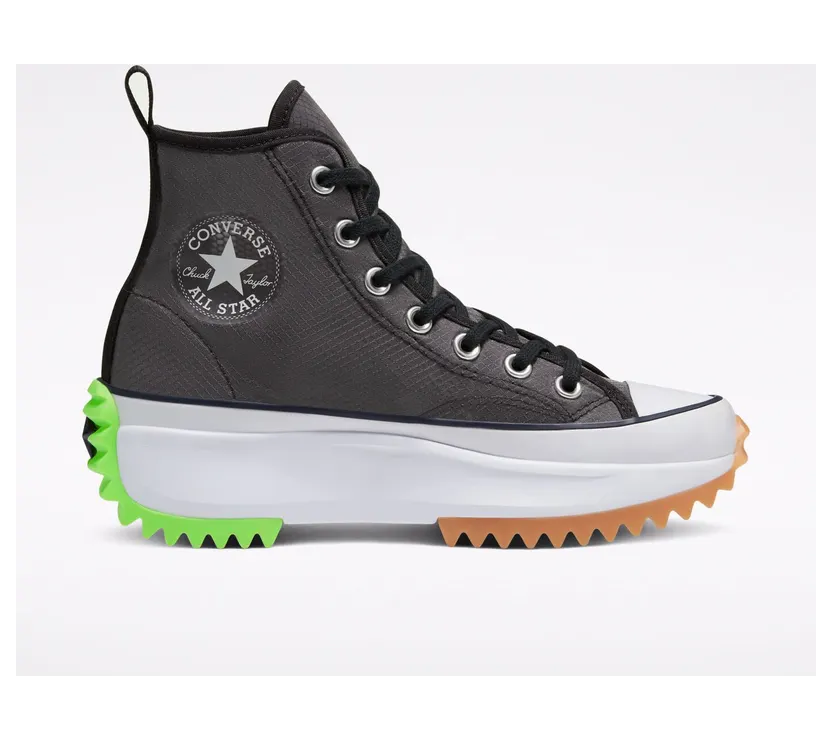 Converse Run Star Hike High ‘Concrete Heat – Black’ Black/White/Ghost Green (167852C)
