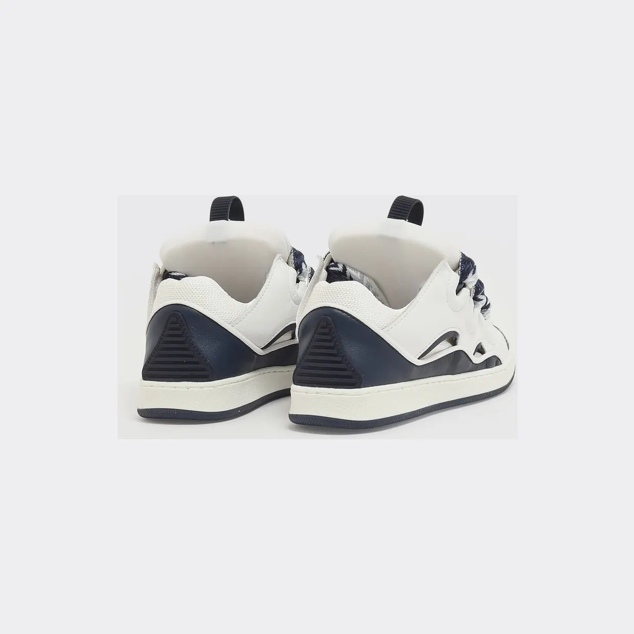 Lanvin Curb Leather and Mesh Sneakers White (N30357CN68) (2)