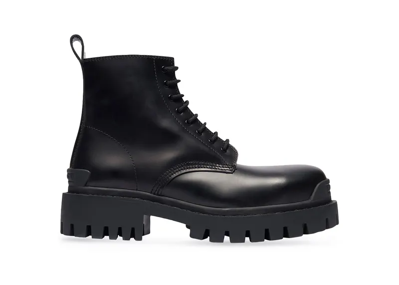 Balenciaga Strike 20mm Lace Up Boot Black (589338WA9601000)