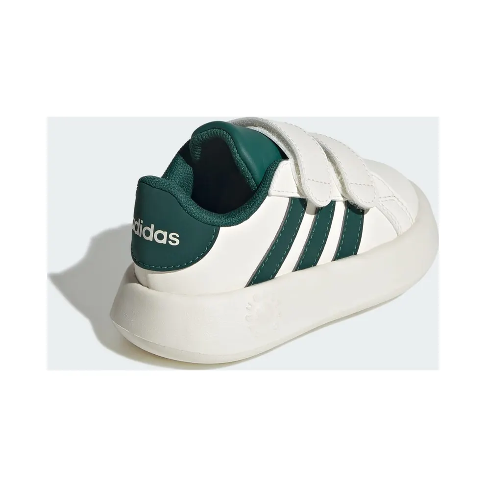 Adidas Grand Court 2.0 Kids Off White / Collegiate Green / Core Black (JQ7996)