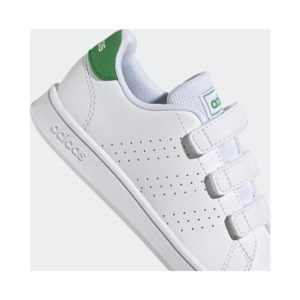 Adidas Advantage Court Lifestyle Hook-and-Loop Cloud White / Green / Core Black (GW6494)