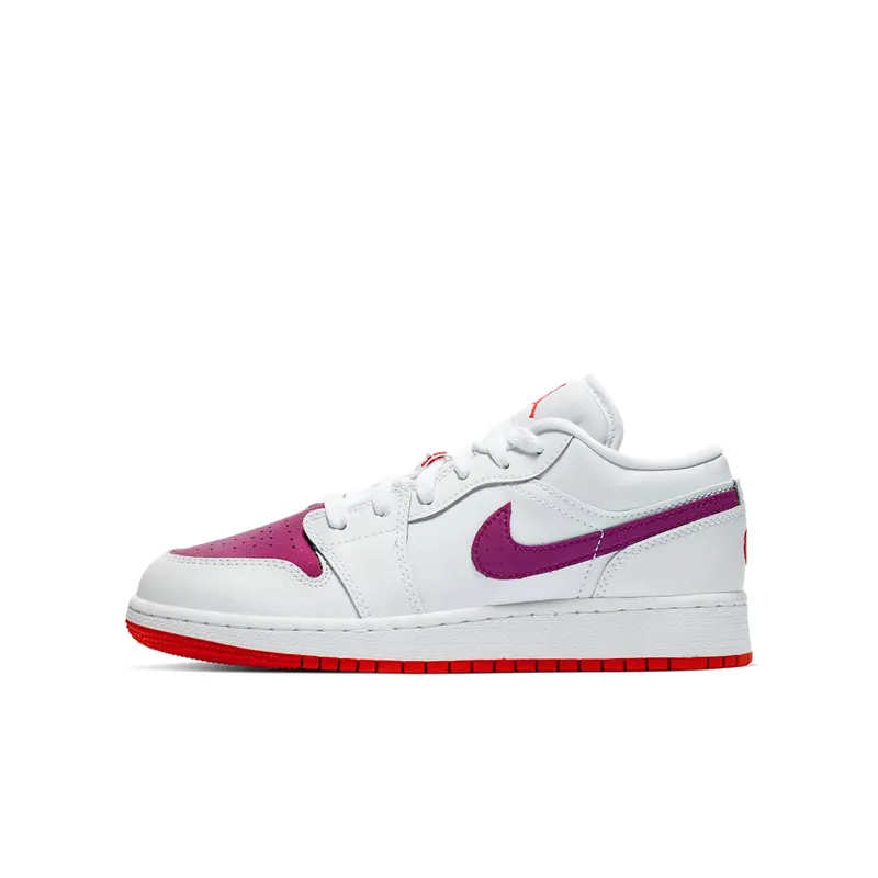 Jordan 1 Low White True Berry (GS) White/Rush Pink-True Berry (554723-161)