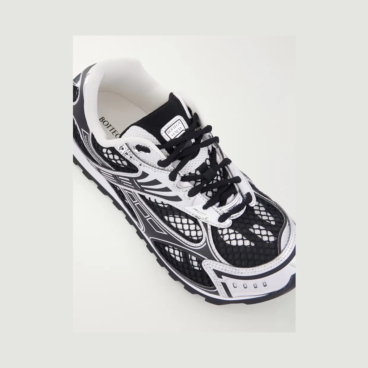 Bottega Veneta Orbit Metallic Mesh Sneakers Black (741357V2X401350) (4)