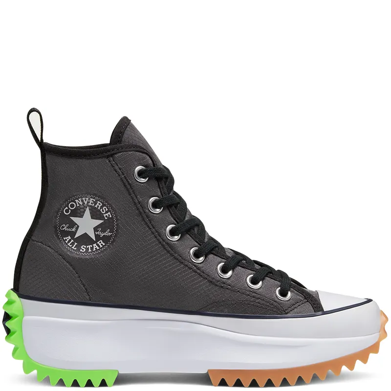 Converse Run Star Hike High Concrete Heat Black Black/White-Ghost Green (167852C)