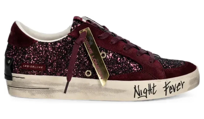 Crime London SK8 Skate Deluxe Sneakers im Glitter-Look – Violett (23100AA9)
